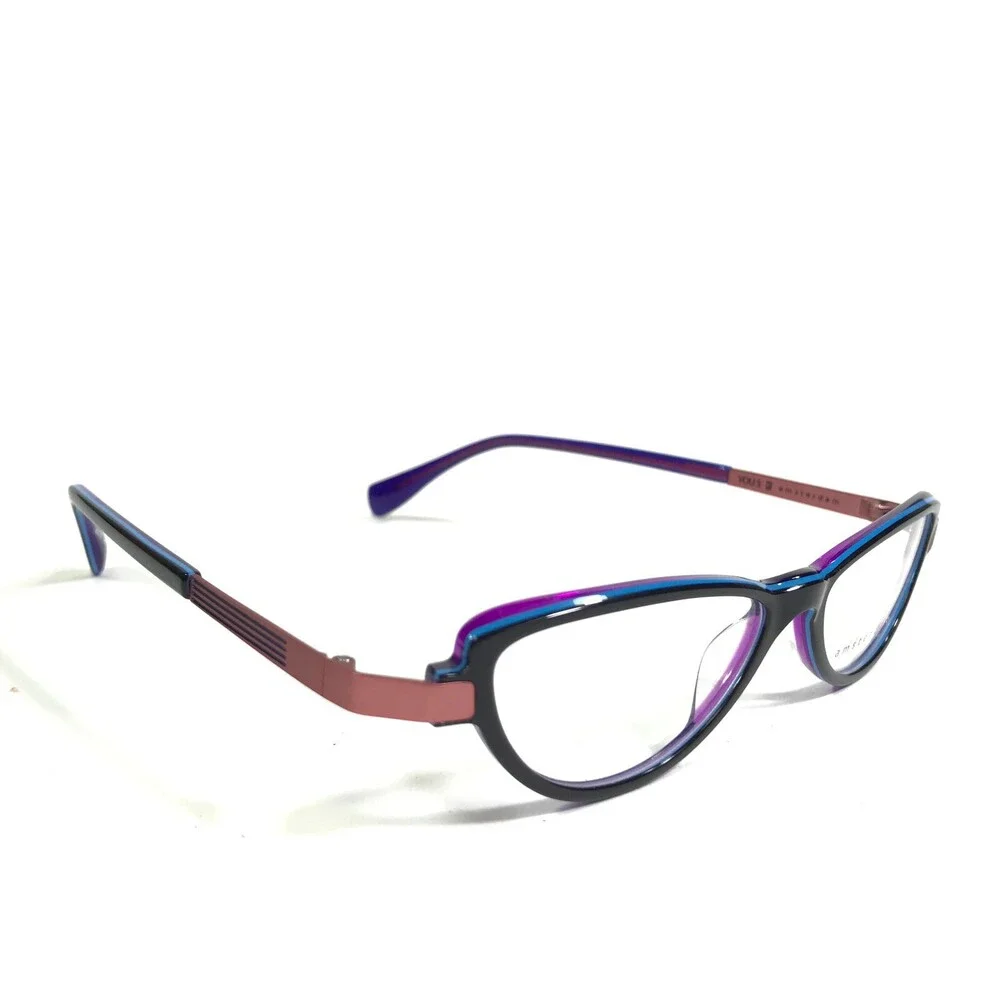 Yous Amsterdam Mod.1122 Col.203 Eyeglasses Frames Blue Purple Pink 49-15-140